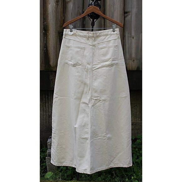 NEW Free People We the Free - Come As You Are Denim Maxi Skirt in WISP - sz 10 - Picture 5 of 11